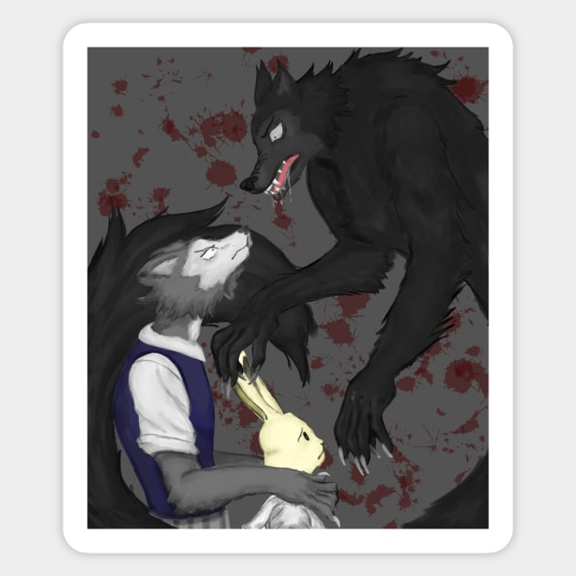 Beastars Legosi and Haru Beastars Sticker TeePublic
